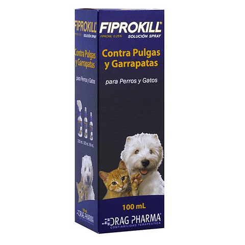 FIPROKILL CONTRA PULGAS Y GARRAPATAS 100 ML