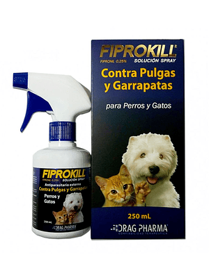 FIPROKILL CONTRA PULGAS Y GARRAPATAS 250 ML