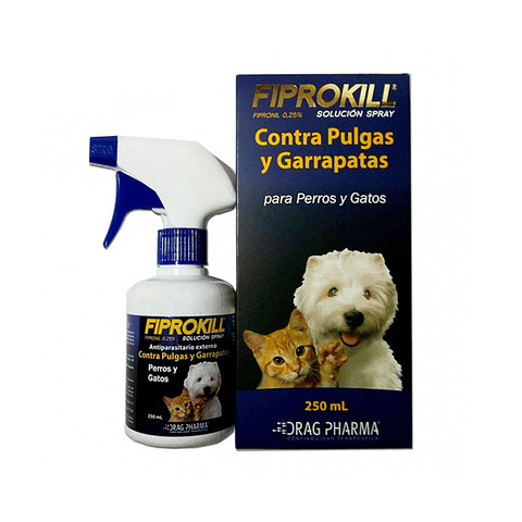 FIPROKILL CONTRA PULGAS Y GARRAPATAS 250 ML