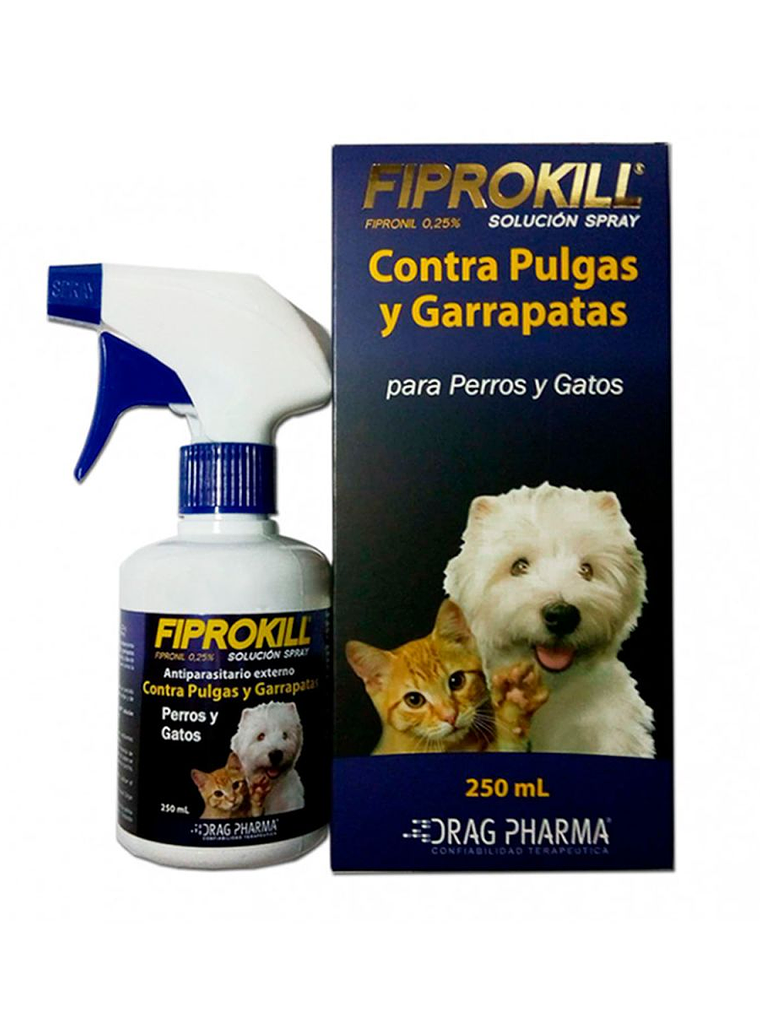 FIPROKILL CONTRA PULGAS Y GARRAPATAS 250 ML 2
