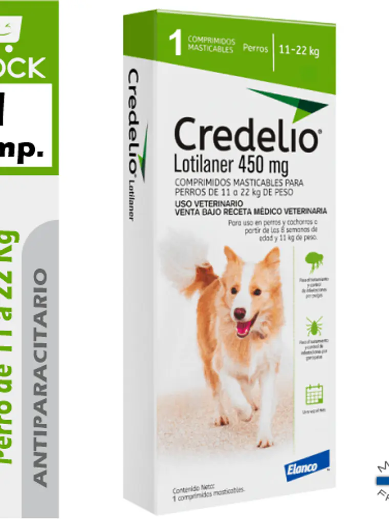 CREDELIO PERRO 450mg  11 a 22 KG   1