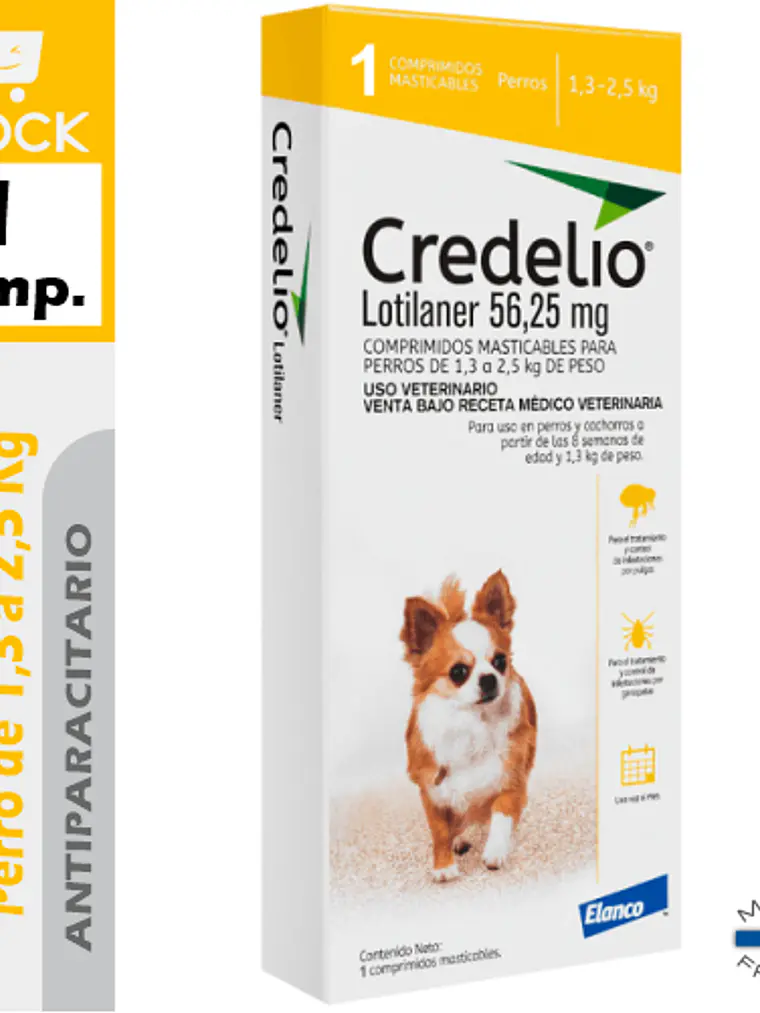 CREDELIO 56,25 MG 1.3 a 2.5 kg 1