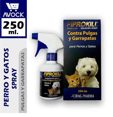 FIPROKILL CONTRA PULGAS Y GARRAPATAS 250 ML