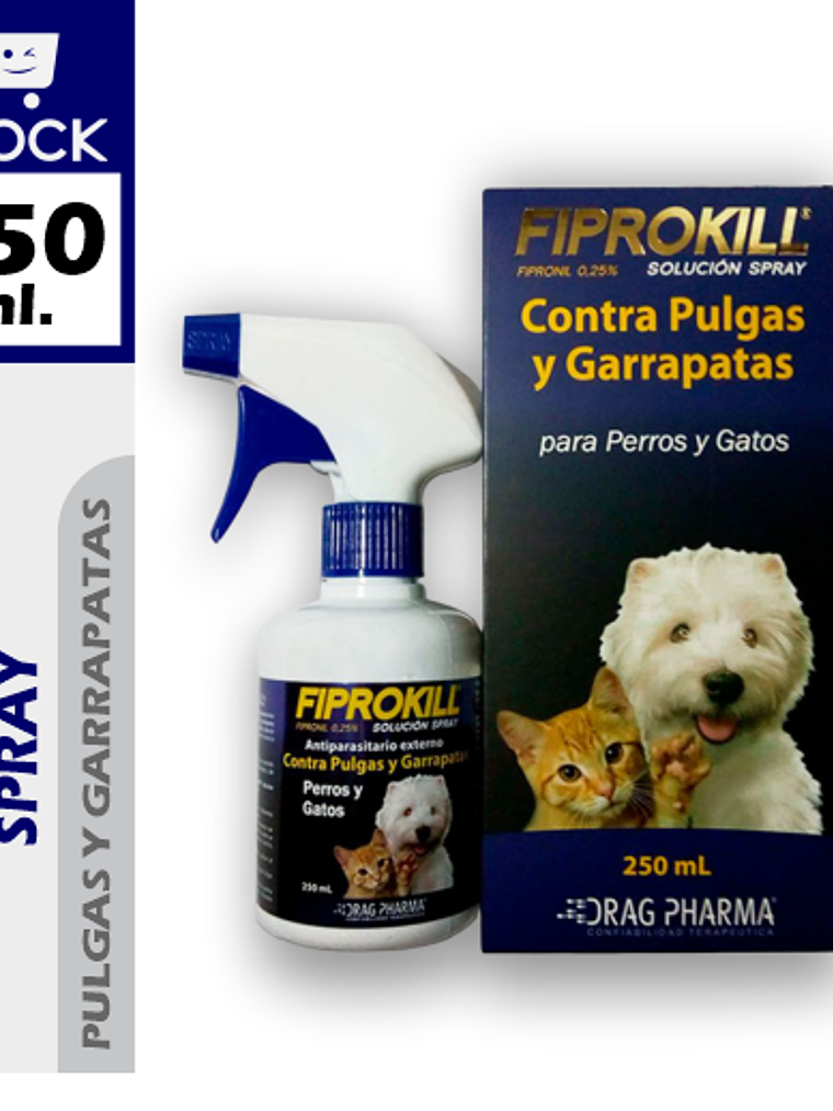 FIPROKILL CONTRA PULGAS Y GARRAPATAS 250 ML 1