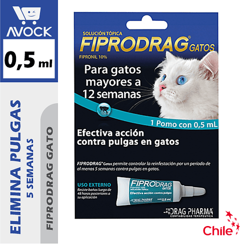 FIPRODRAG PIPETA DE GATO 0,5 ML