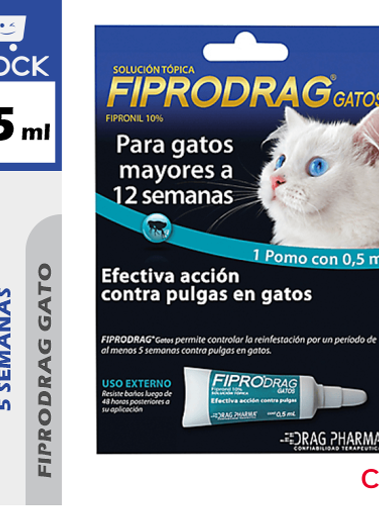 FIPRODRAG PIPETA DE GATO 0,5 ML 1