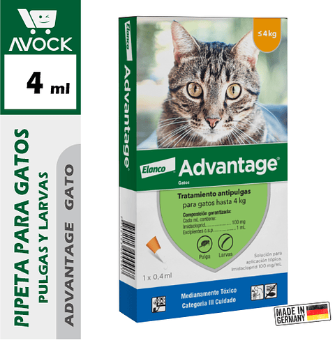 ADVANTAGE PIPETA GATOS HASTA 4 KG