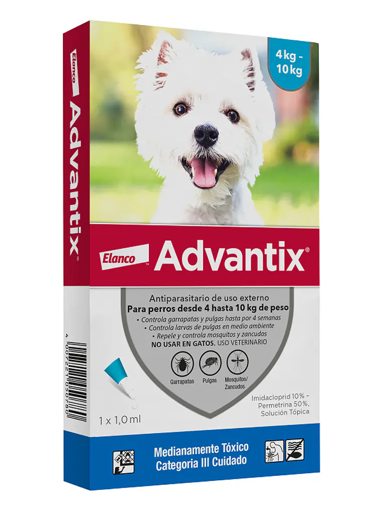 ADVANTIX PIPETA PERRO 4 A 10 KG  2