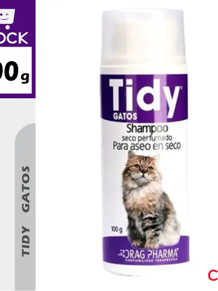 TIDY GATOS SHAMPOO ASEO EN SECO 100G GATOS 1