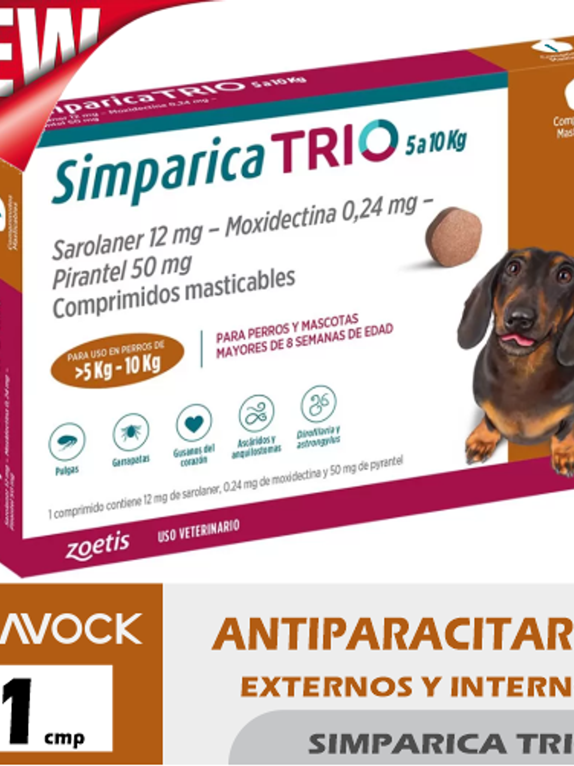 SIMPARICA TRIO PERRO PARA 5 a 10 kg 1
