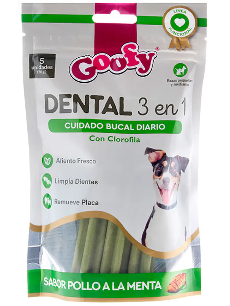 SNACK GOOFY HUESO DENTAL 3 EN 1 70GR 1