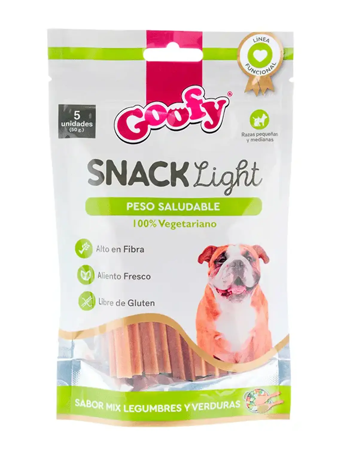 SNACK GOOFY LIGHT VEGETARIANO 100% 50G 1