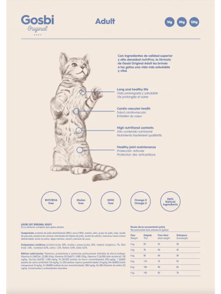 GOSBI ORIGINAL PARA GATO ADULTO 12 KG 2