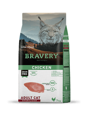 Bravery Gato Esterilizado Pollo 7 Kg