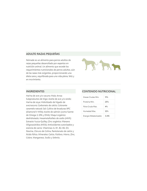 Nomade raza pequeña 10 Kg