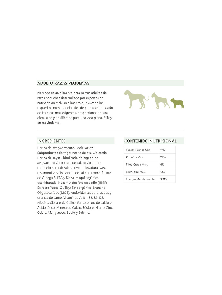 Nomade raza pequeña 10 Kg 2