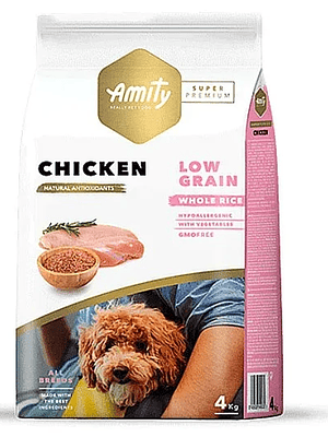AMITY PERRO ADULTO BAJO EN GRANOS POLLO 4 KG