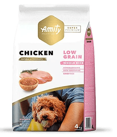 AMITY PERRO ADULTO BAJO EN GRANOS POLLO 4 KG