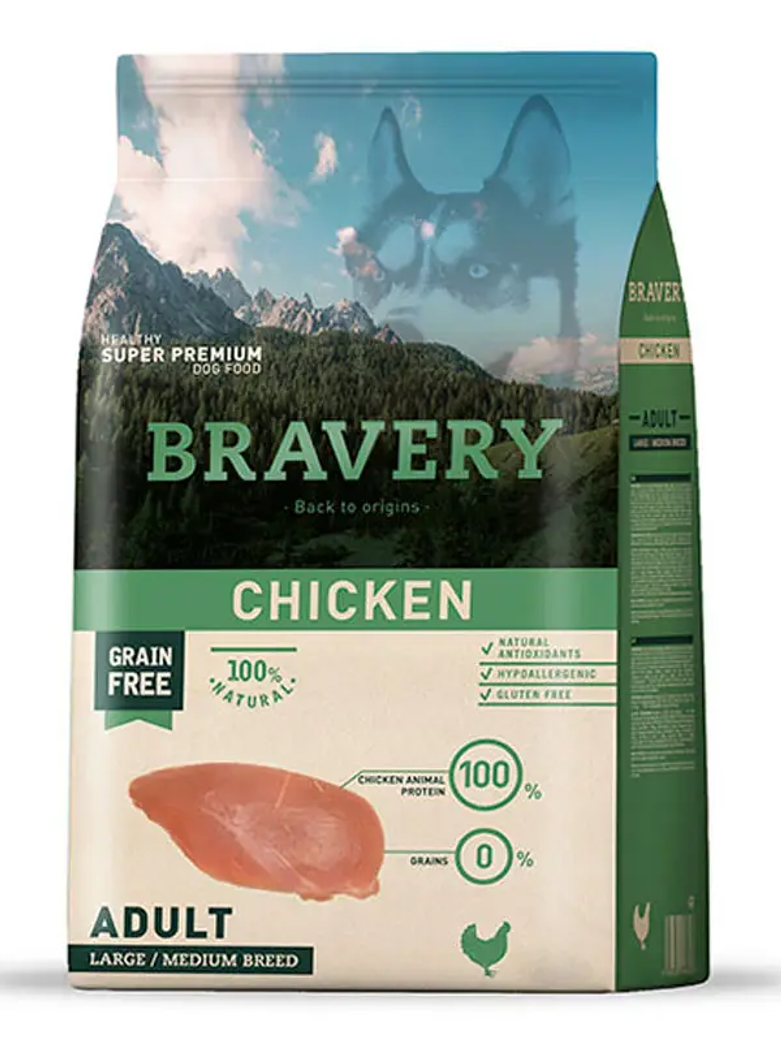 BRAVERY PERRO ADULTO POLLO  12 KG 1
