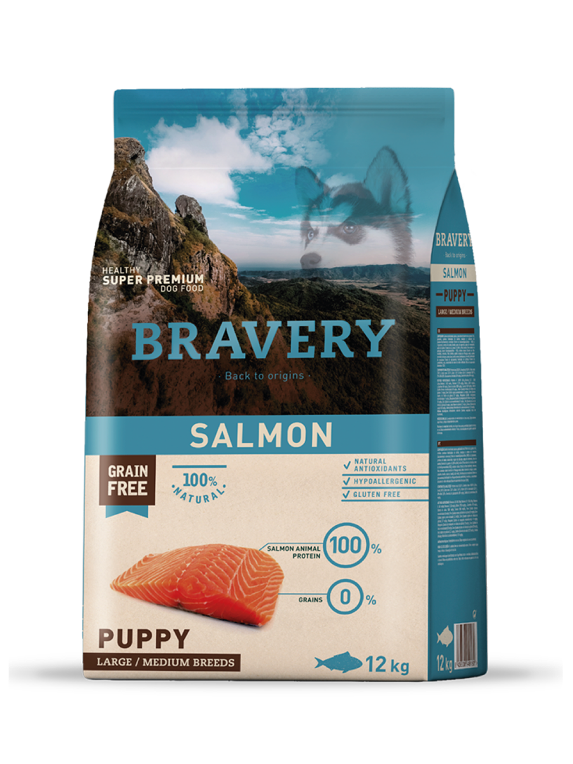 BRAVERY PERRO CACHORRO SALMON 12 KG 1