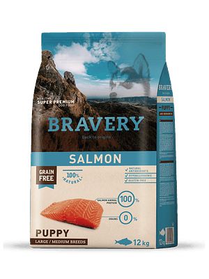 BRAVERY PERRO CACHORRO SALMON 12 KG