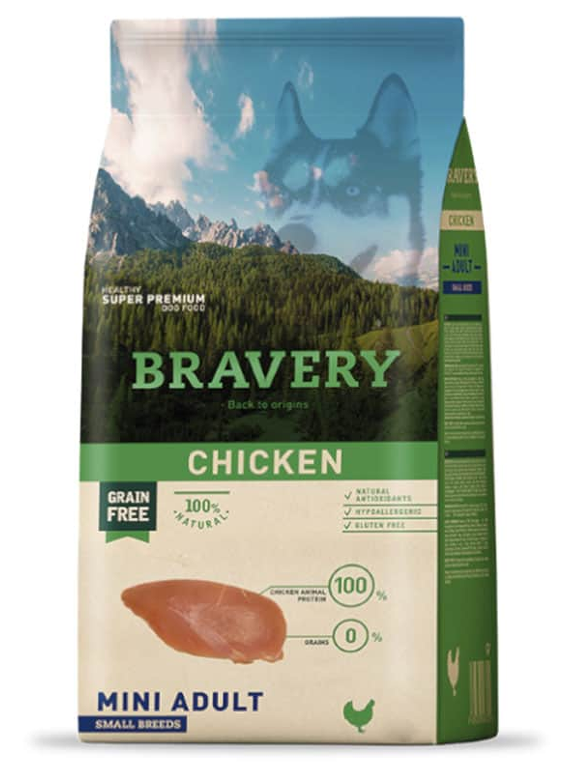 BRAVERY PERRO ADULTO RAZA PEQUEÑA POLLO 7 KG 1