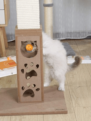 POSTE RASCADOR PARA GATOS + JUGUETE