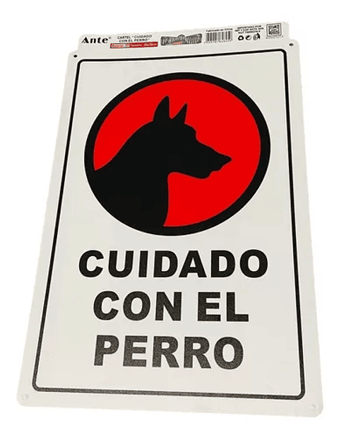 LETRERO CUIDADO CON EL PERRO 20×30 