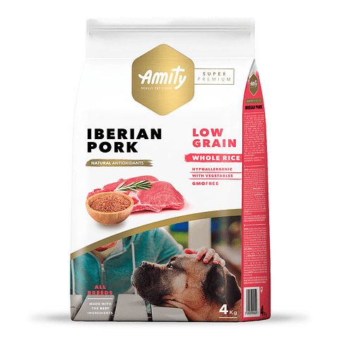 AMITY PERRO ADULTO BAJO EN GRANOS  CERDO IBERICO 4KG