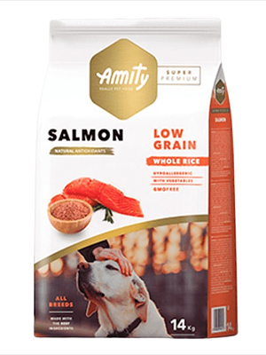 AMITY PERRO ADULTO BAJO EN GRANOS SALMON 14 KG