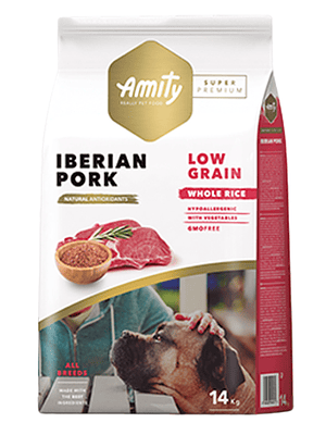 AMITY PERRO ADULTO BAJO EN GRANOS  CERDO IBERICO 14KG