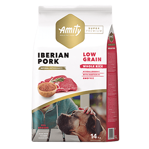 AMITY PERRO ADULTO BAJO EN GRANOS  CERDO IBERICO 14KG