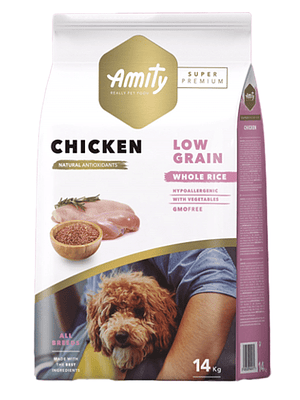 AMITY PERRO ADULTO BAJO EN GRANOS POLLO 14 KG