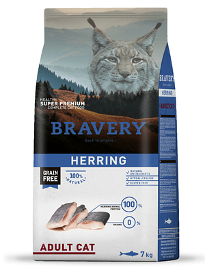 BRAVERY GATO ADULTO HERRING 7 KG