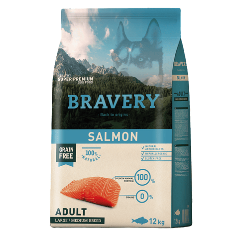 BRAVERY PERRO ADULTO SALMON 12K