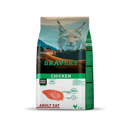 BRAVERY GATO ADULTO POLLO 2 KG