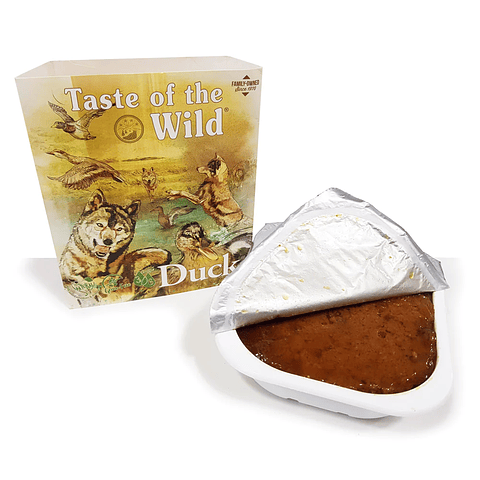 TASTE OF THE WILD PERRO HUMEDO PATO Y POLLO 390GRS