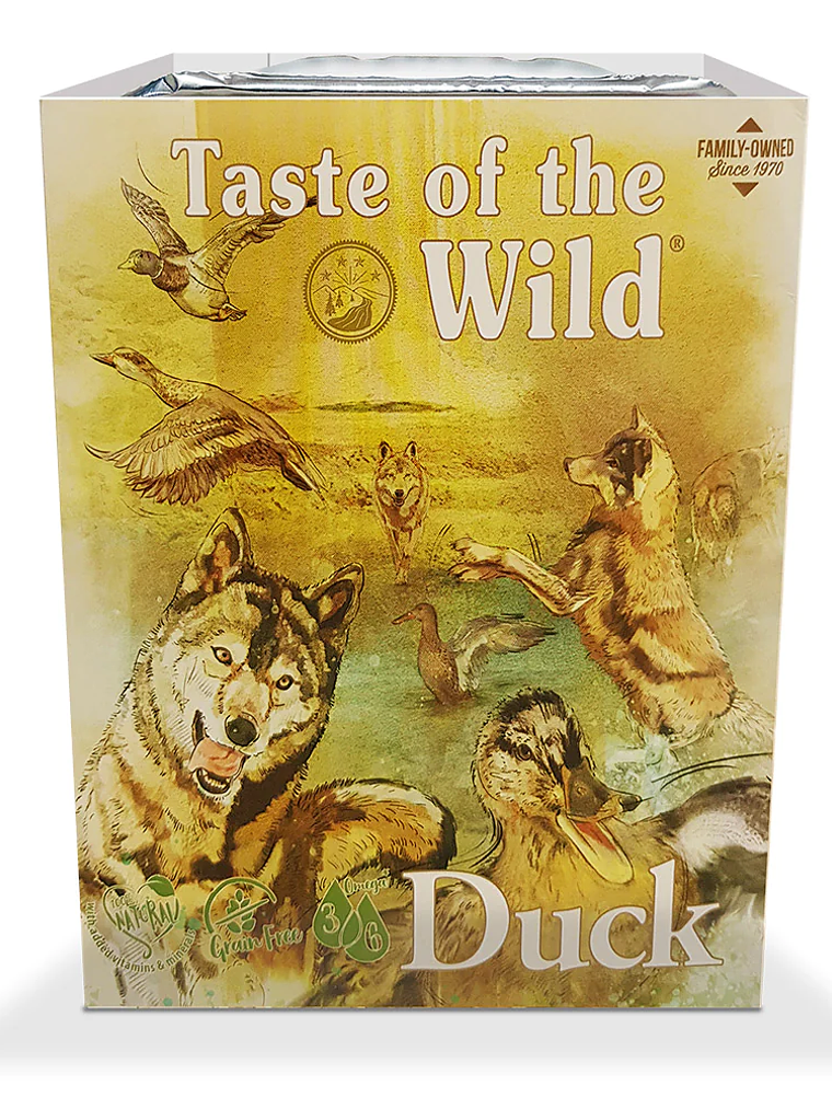 TASTE OF THE WILD PERRO HUMEDO PATO Y POLLO 390GRS 3