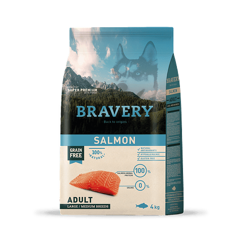 BRAVERY PERRO ADULTO SALMON 4K