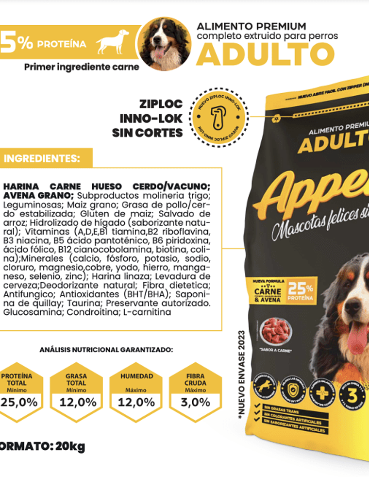 APPETIT PERRO ADULTO 20 KG 3