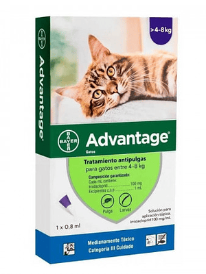 ADVANTAGE PIPETA GATOS 4 A 8 KG