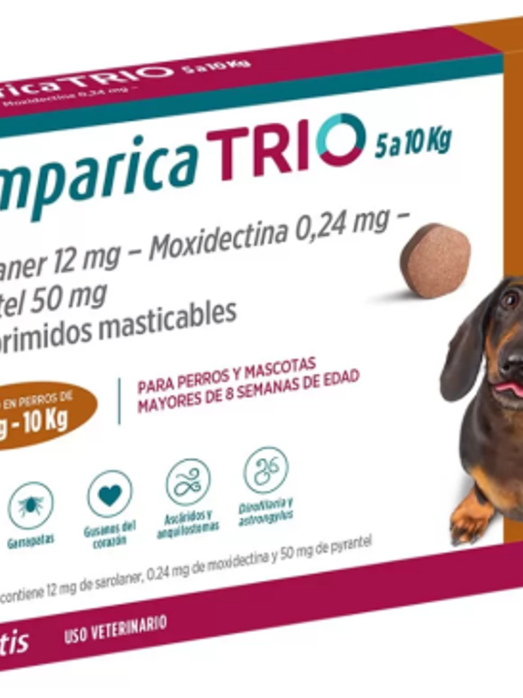 SIMPARICA TRIO PERRO 5 A 10 KG 3 COMP 1