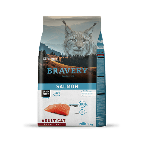 BRAVERY SALMON ADULT CAT STERILIZED 2 KG