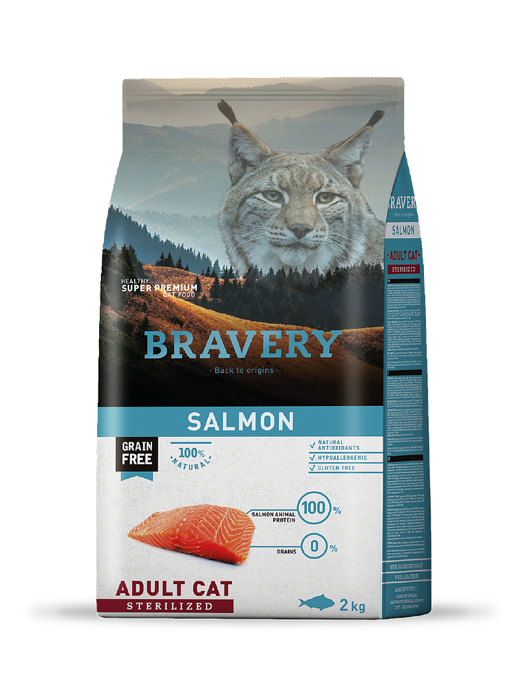BRAVERY SALMON ADULT CAT STERILIZED 2 KG 1