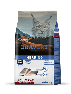 BRAVERY HERRING ADULT CAT STERILIZED 2 KG