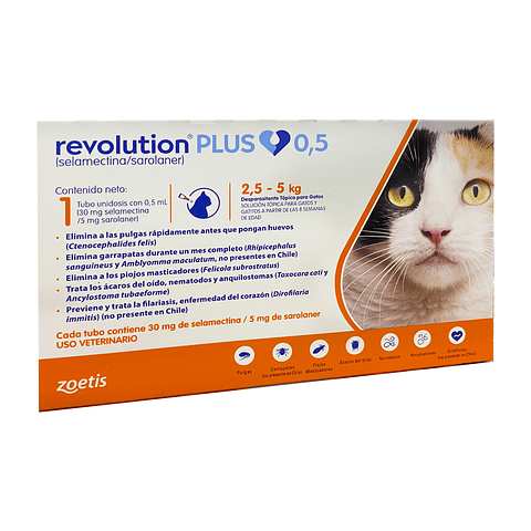 REVOLUTION PLUS PIPETA GATO 2.5 A 5 KG