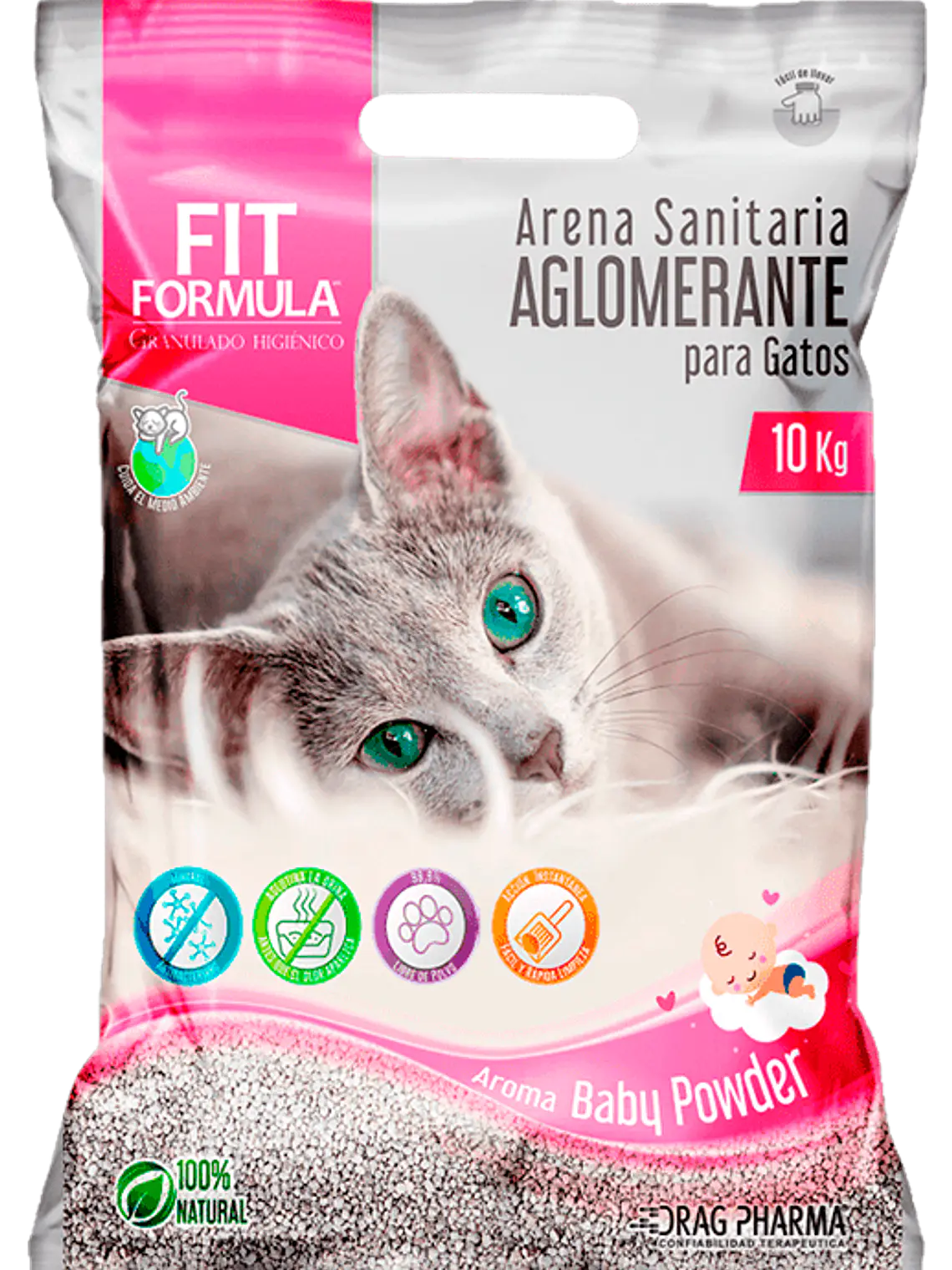 FIT FORMULA ARENA SANITARIA TALCO BEBE  10 KG 1