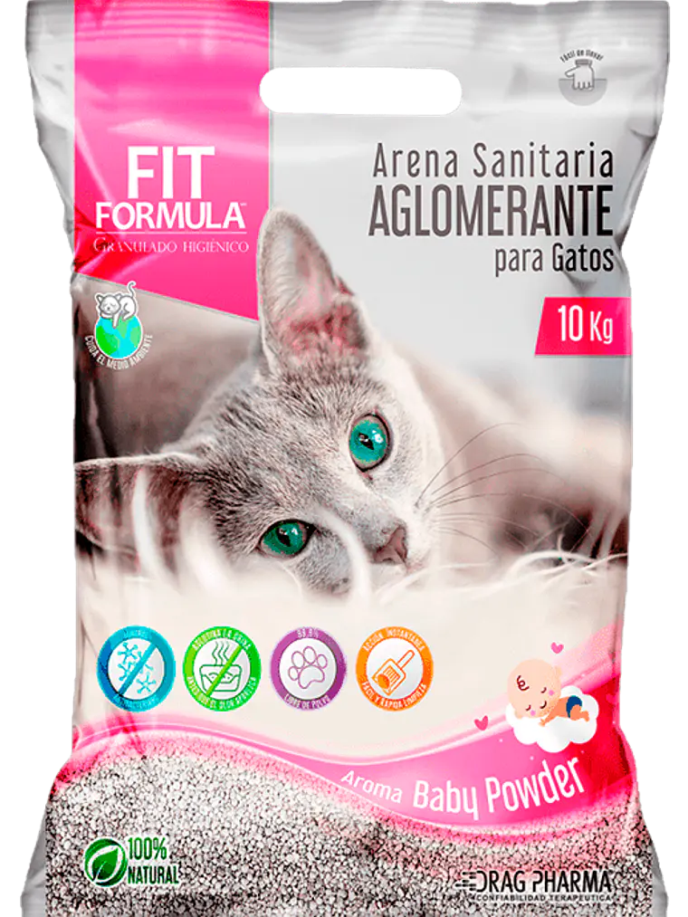 FIT FORMULA ARENA SANITARIA TALCO BEBE  10 KG 1