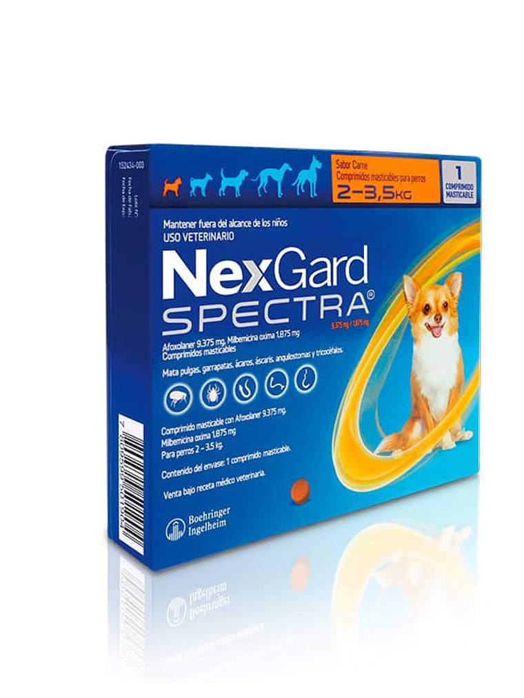 NEXGARD SPECTRA DE 2 - 3,5 KG - ANTIPARASITARIO MASTICABLE 1