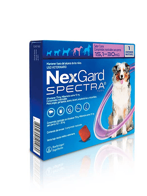 NEXGARD SPECTRA DE 15,1 - 30 KG - ANTIPARASITARIO MASTICABLE